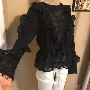 Lace Ruffle Blouse